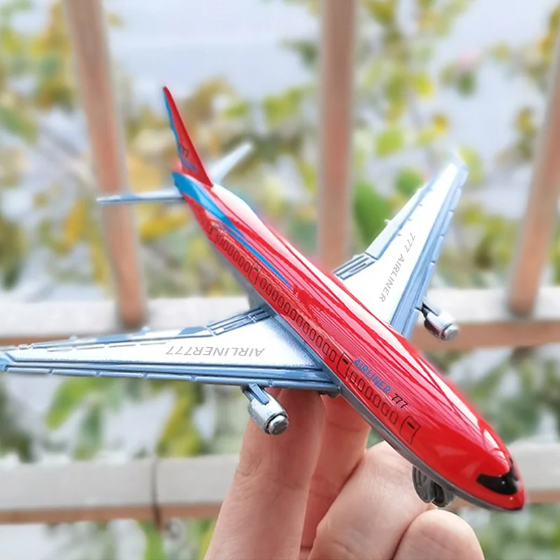 2Pcs/Set Pull Back Airplane Baby Gliding Airliner Toy Mini Alloy Airplane For Kids Plane Model Children's Toy Outdoor Toys Games