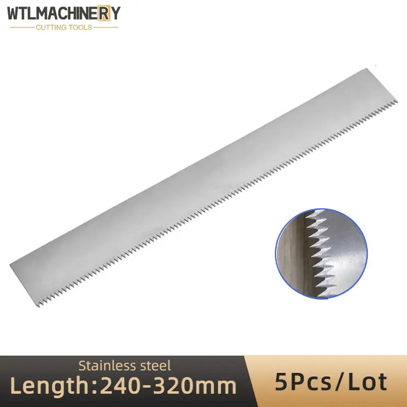 5Pcs Cutting Tooth Blade Length 240-320mm Stainless Steel For Food Sealing Machine