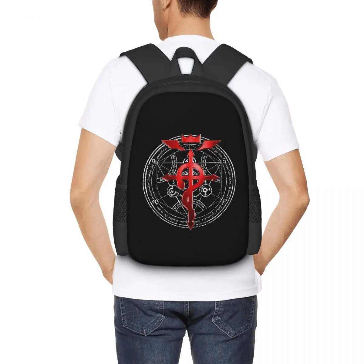 

Fullmetal Alchemist Transmutation Symbol Student Backpack School Bag Hiking Travel Daypack for Boys Girls Bookbag Shoulder Bags