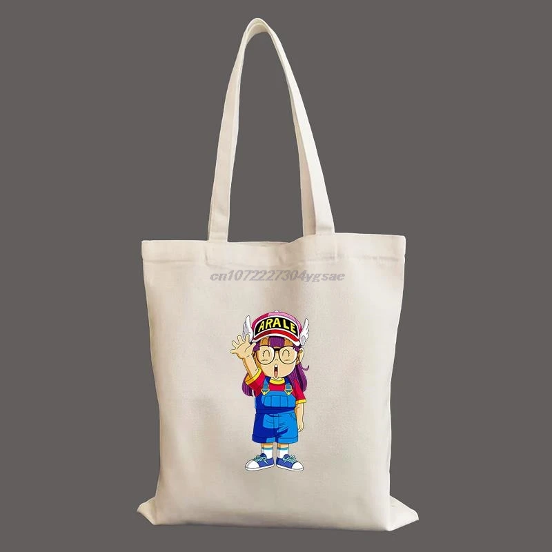 Dr Slump Japanese Manga Arale Norimaki Japanese Anime Shoulder Bags Handbag Canvas Shopping Bag Casual Large Ladies Totes Bags