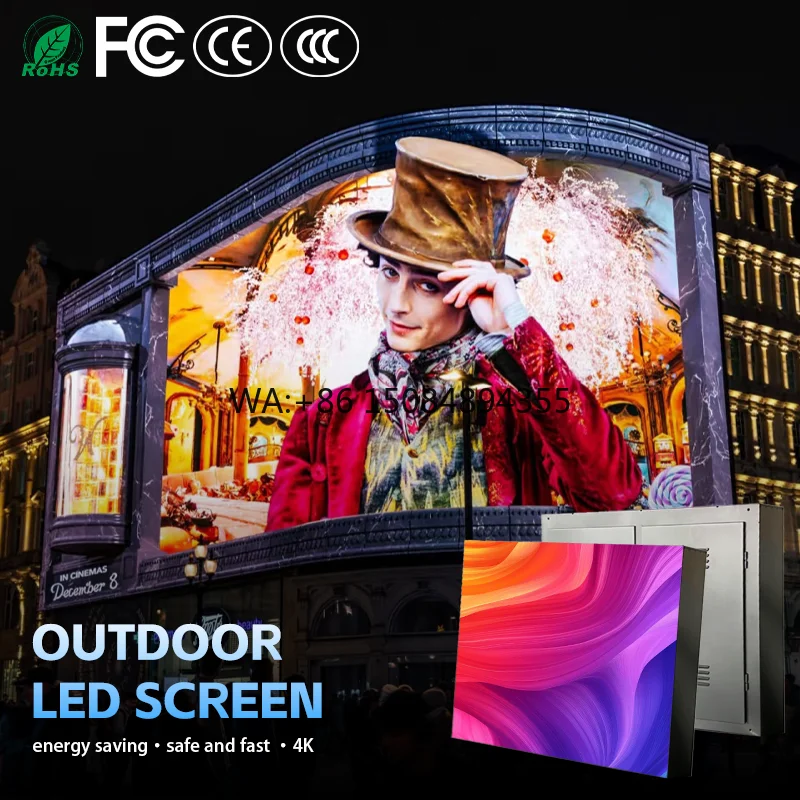 

Professional P5 P6 P8 Outdoor LED Screen Iron Cabinet Fixed Install LED Billboard