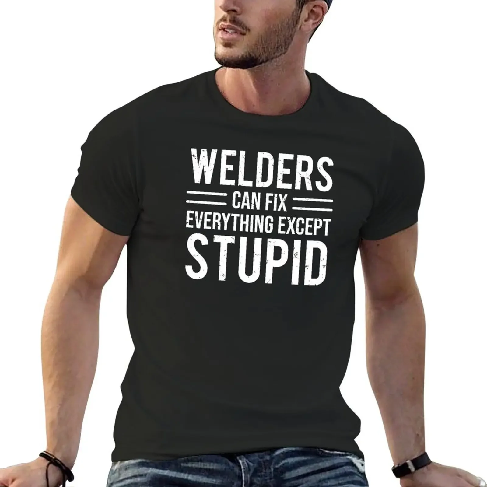 

Funny Welders Fix Stupid Welding Sarcasm T-Shirt sublime blanks korean fashion Funny t-shirts oversized t shirts for men