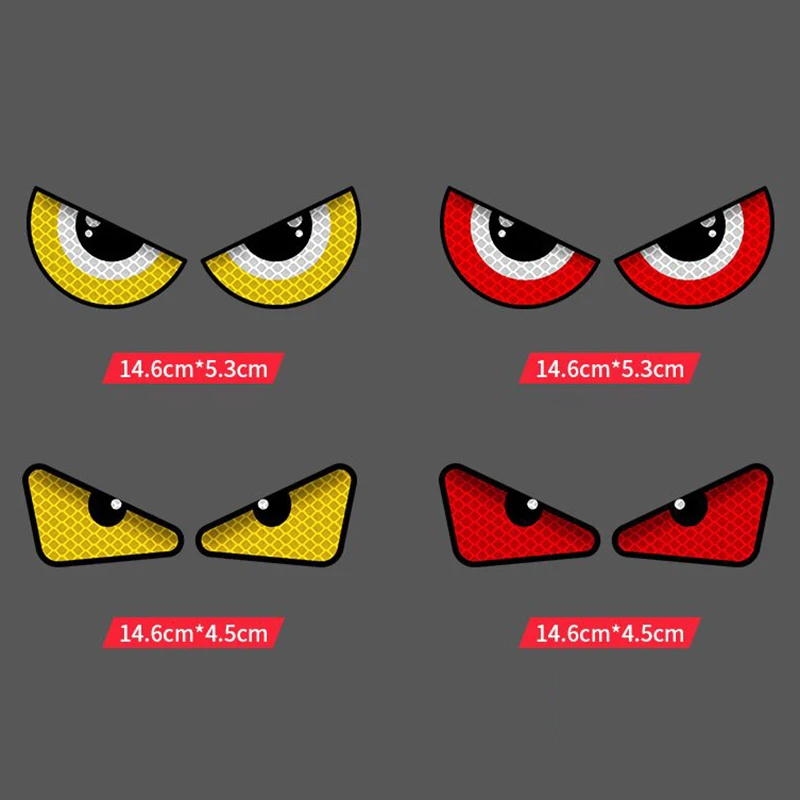 1 szt. Naklejki odblaskowe na motocykl z motywem oka diabła, naklejki ostrzegawcze poprawiające bezpieczeństwo na rower, skuter, kask, szybę, kufer, akcesoria dekoracyjne