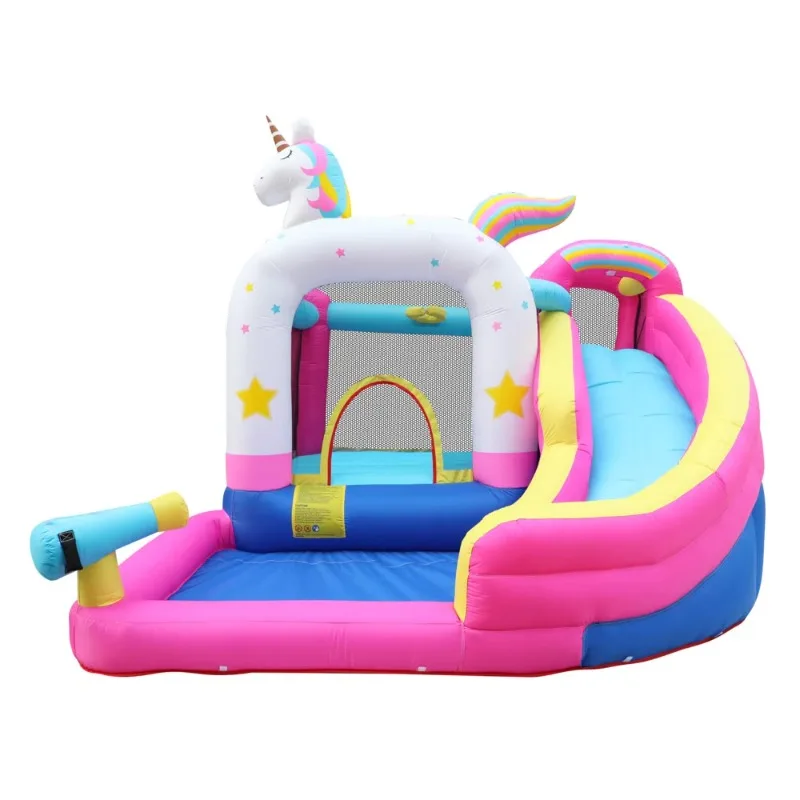 

Jump Slide Trampoline Combo Inflatable Farm, Inflatable Castle Unicorn Bounce House