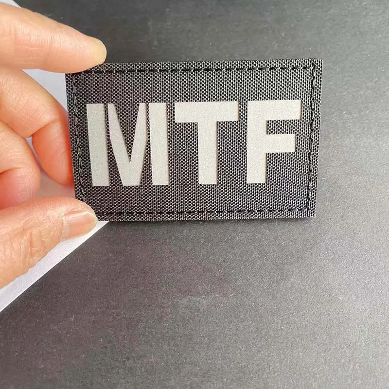 Parches SCP de base de las fuerzas de tareas móviles con emblema MTF con gancho y bucle, pegatinas militares reflectantes, insignias tácticas en la mochila