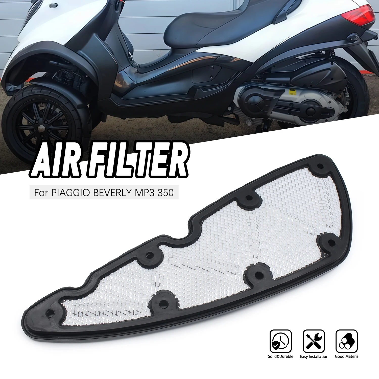 

Motorcycle Parts For PIAGGIO Beverly 350 BV ST 4T 4V ie ABS E4 MP3 350 MAXI Sport air filter element replacement original parts