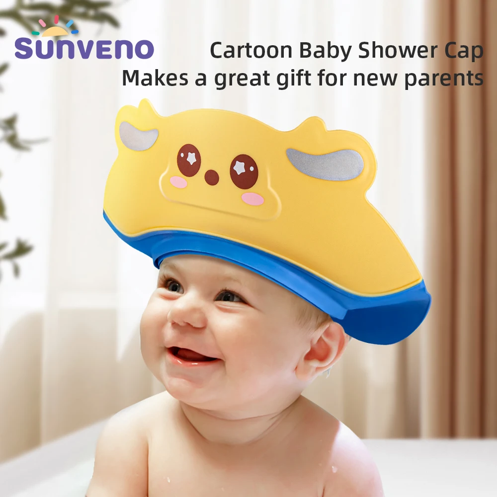 Infant Cartoon Shampoo Cap - Soft Comfortable Adjustable Baby Bath Cap Baby Care