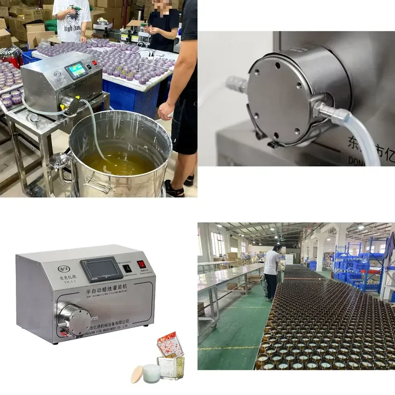 for Yide Machinery Semi Automatic Candle Wax Filling Machine for Soybean Paraffin Gel Bee Hair Sugar Wax Packaging Glass