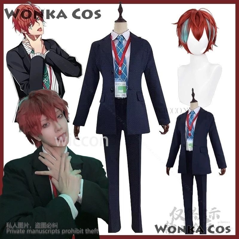 Kannonzaka Doppo Cosplay Anime Game Division Rap Battle Costume Sexy Suit Uniform Wigs Props Man Halloween Christmas