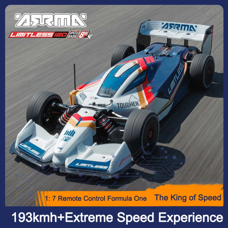 

Новый Arrma 1:7 F1 Limitations Formula One RTR 8s Бесщеточный 180 км/ч с Avc The King Of Speed Пульт дистанционного управления Электрический гоночный радиоуправляемый