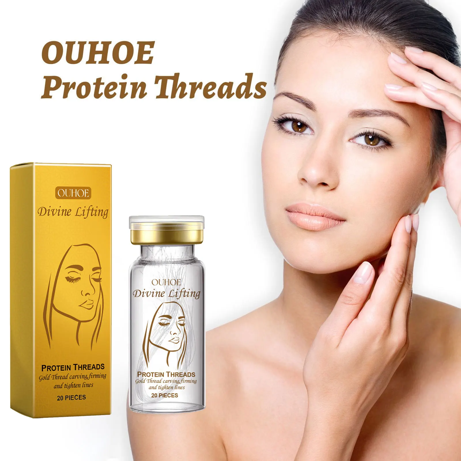 Protein Thread Face Lifting Filler Fade Fine Lines Smoothing Firming Tightening Moisturizing Plumping Collagen Facial Skin Care