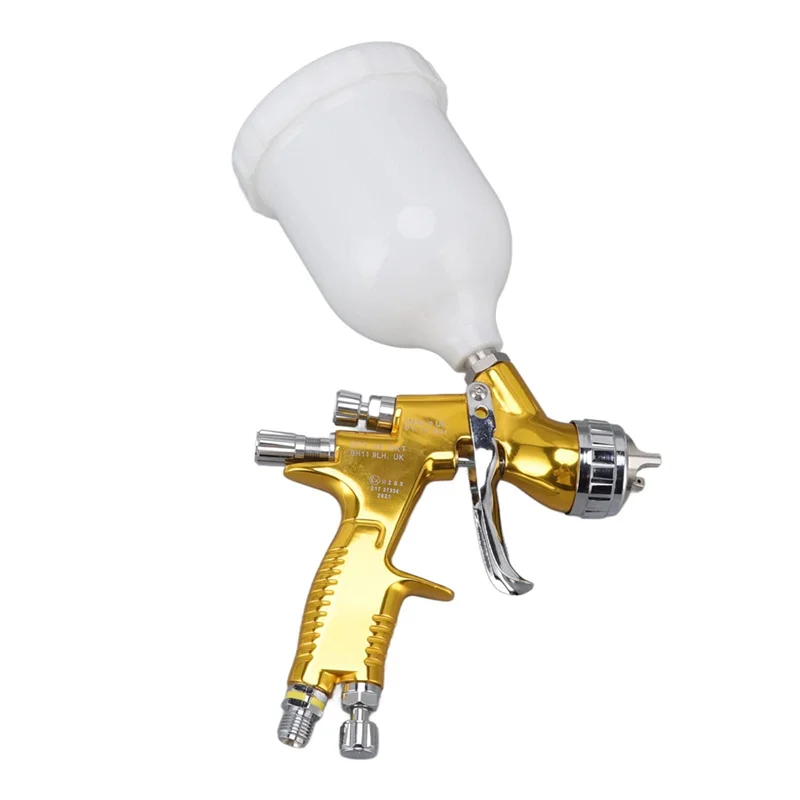 A03F-TE20 T110 Luchtspuitpistool 1,3 mm mondstuk Verfspuitpistool GT Pro Waterbasis Luchtborstel Goud met mengbeker Set Airbrush