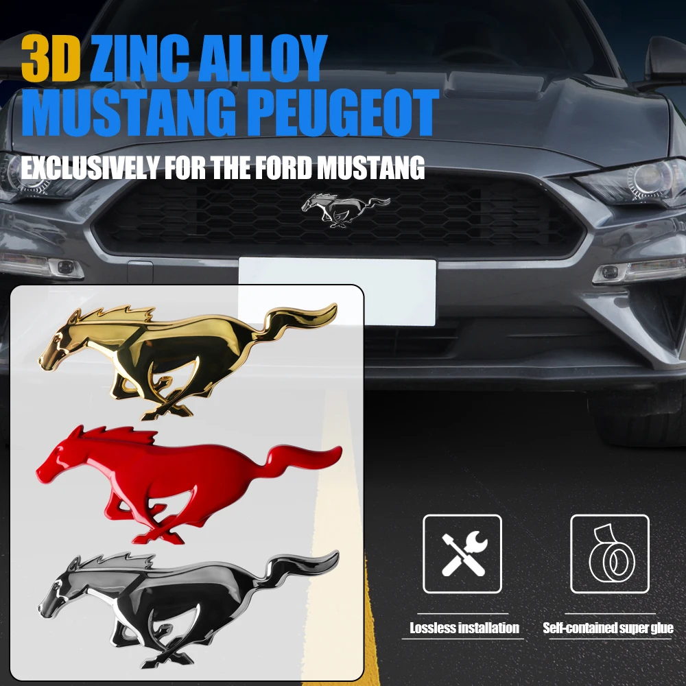 3D Car Front Hood Emblem Trunk Sticker Badge Accessories For Ford Focus Mk2 MK3 MK7 MK4 Fiesta Ranger Mustang Kuga Mondeo STLine view 2