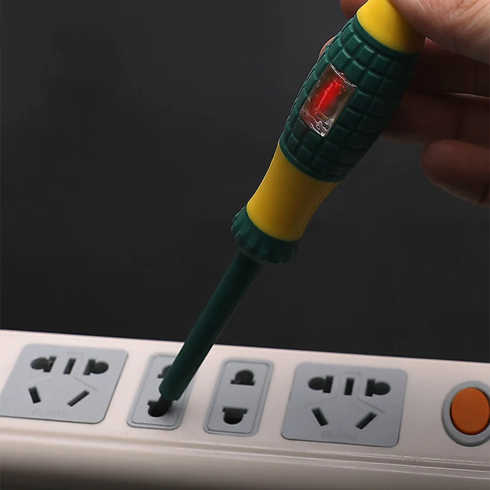 

Screwdriver Voltage Tester Pen Abs+Tpr Handle Led Indicator Live Wire Detection Electric Leakage Deep Hole Safety Tool