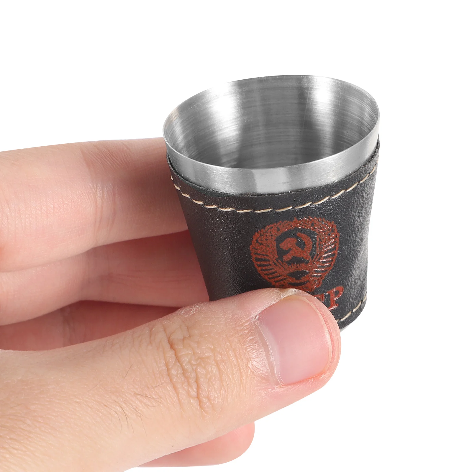 

Little Glass Stainless Cups Camping Mug Coffee Steel Drinking Metal Mini Travel