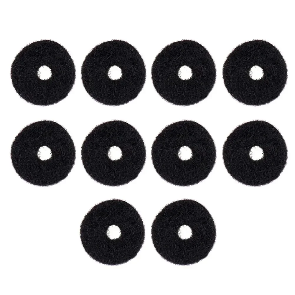 10 Pcs Felt Washers Cushion Pad Trumpet Valve For Guitar Strap Buttons Strap Pins Black White Musical Instrument Accessory