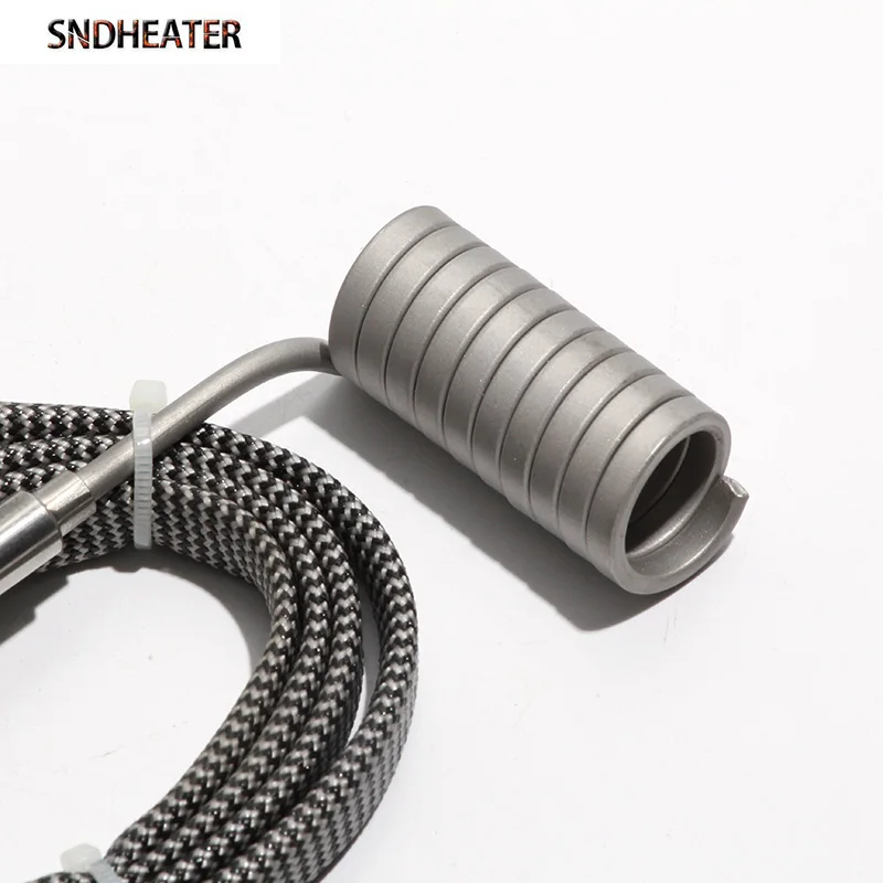 SNDHEATER ID25*25mm 25*30mm 25*40mm Spiral Coil Nozzle Band Heaters 220V 400-800W Electric Hot Runner Heater With K Thermocouple