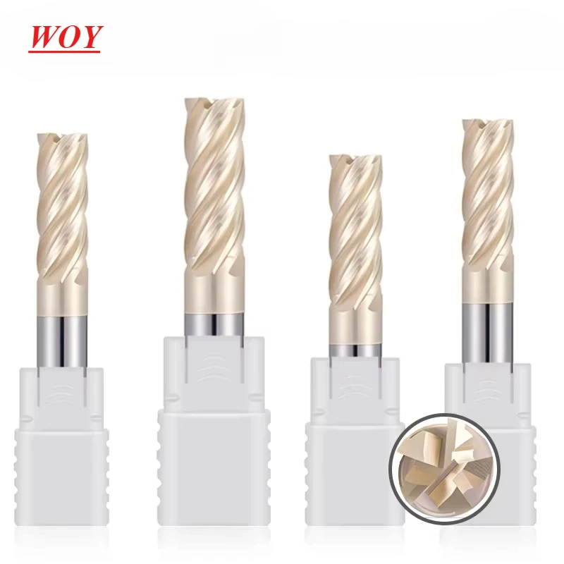 

WOY SM-650 Titanium Alloy Milling Cutter Imported HRC65 High-Temperature Alloy Special Stainless Steel Endmills Tools