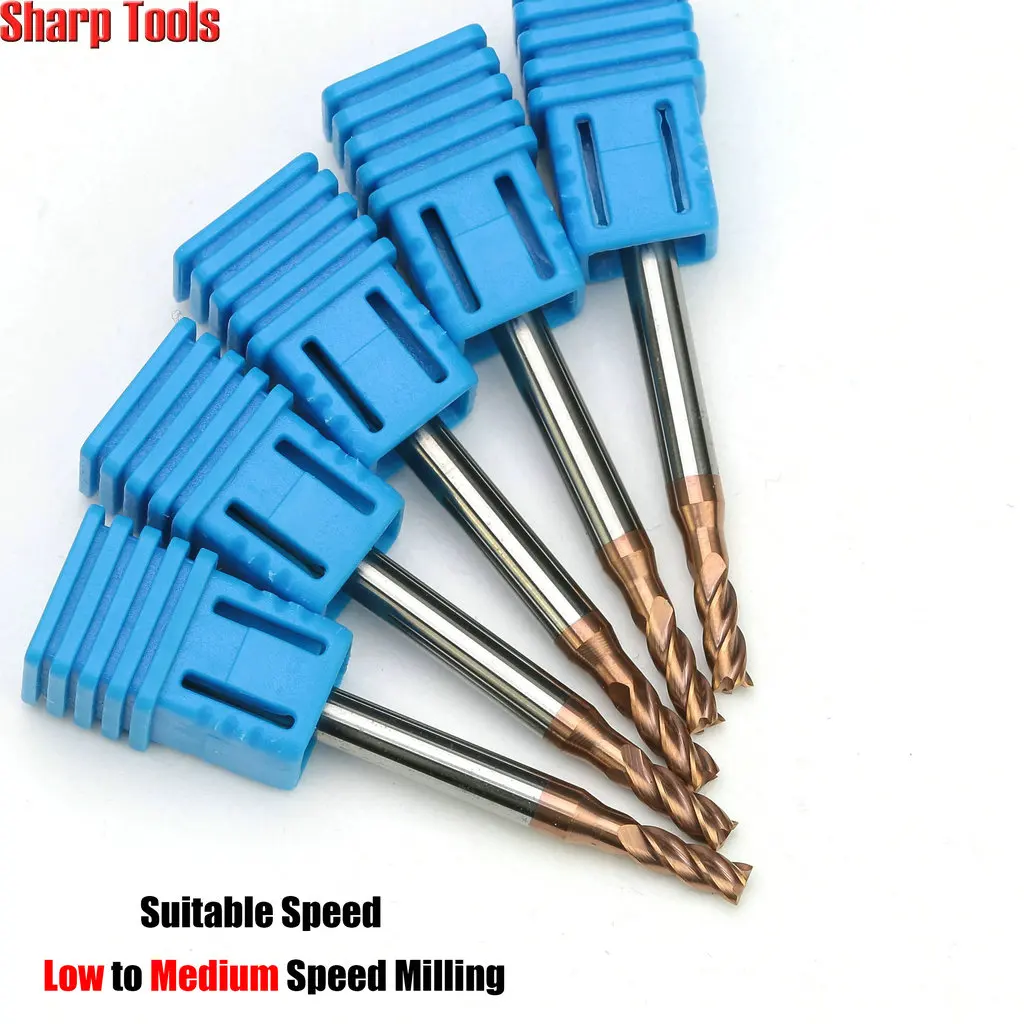 スパイラルタングステンカーバイドフライス工具、シャンク4mm、3mm、4フルート、鋼用hrc50、CNCルーターカッター、スロット付き、フェインドミルビット