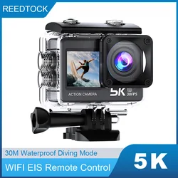 Action Camera 5K 30FPS 4K 60FPS 50MP Wi-Fi Dual Touch Screens EIS 170D 5X Zoom Record 30M Waterproof Sport Camera Sony Lens