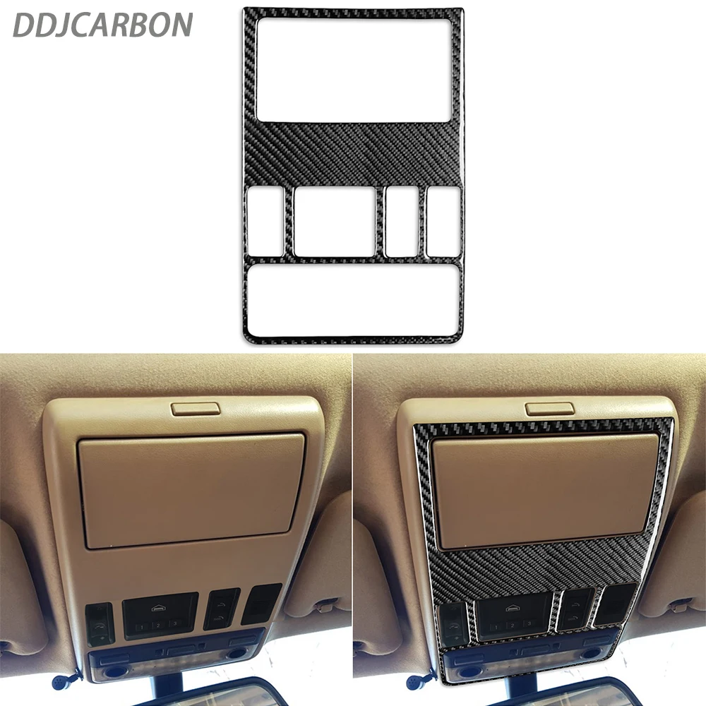 

For BMW X5 E53 00-06 Carbon Fiber Front Roof Reading Light Panel Bezel Trim Cover Car Interiors Accessories Decoration Sticker
