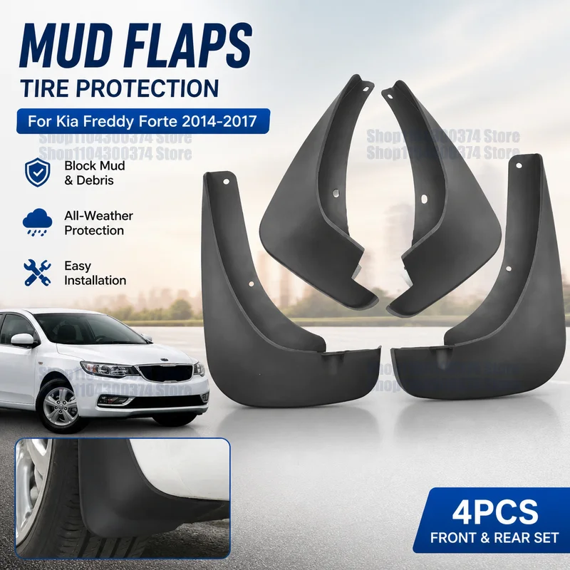 Mud Flaps For Kia Freddy Forte 2014-2017  Fender Mudguard Mud Flaps Guard Splash Flap Mudguards Car Accessories