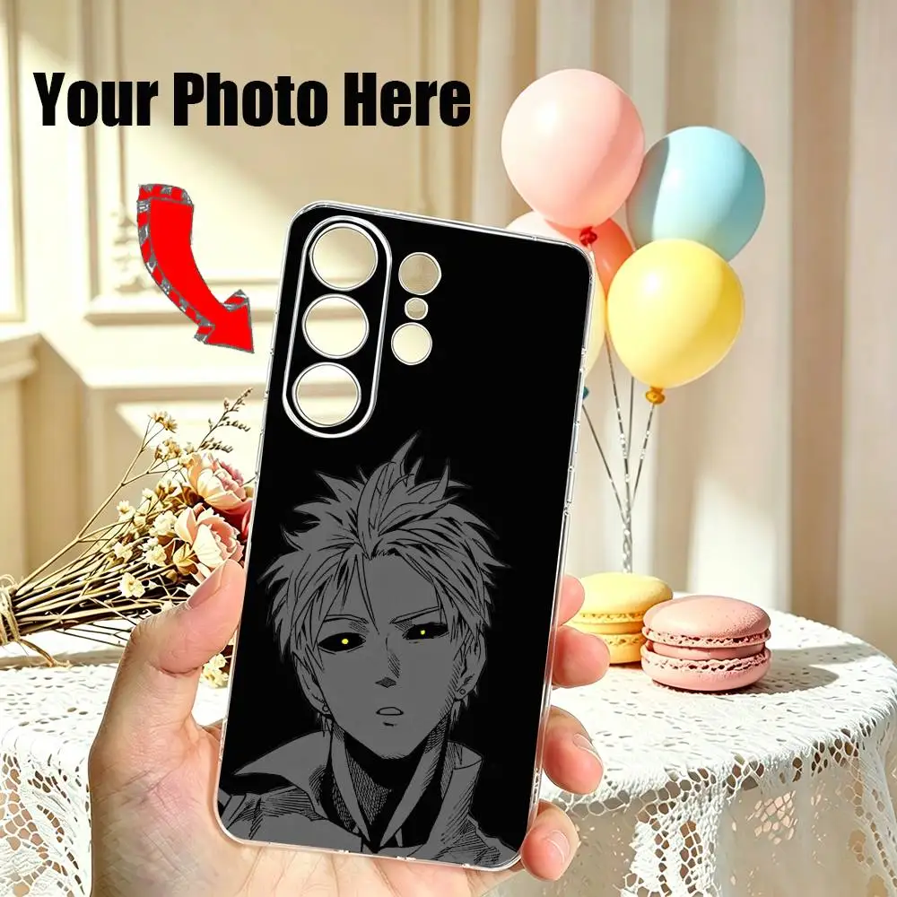 Anime Genos Punch M-Man Phone Case Transparent Silicone Soft For Samsung S25,S24,S21,S22,S23,S30,Ultra,S20,Plus,Fe