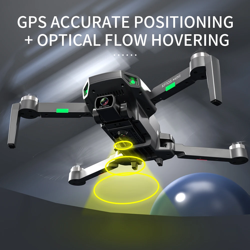 Drone KF105 4K fotocamera evitamento ostacoli Brushless GPS elicottero leggero pieghevole Quadcopter giocattoli aerei telecomandati