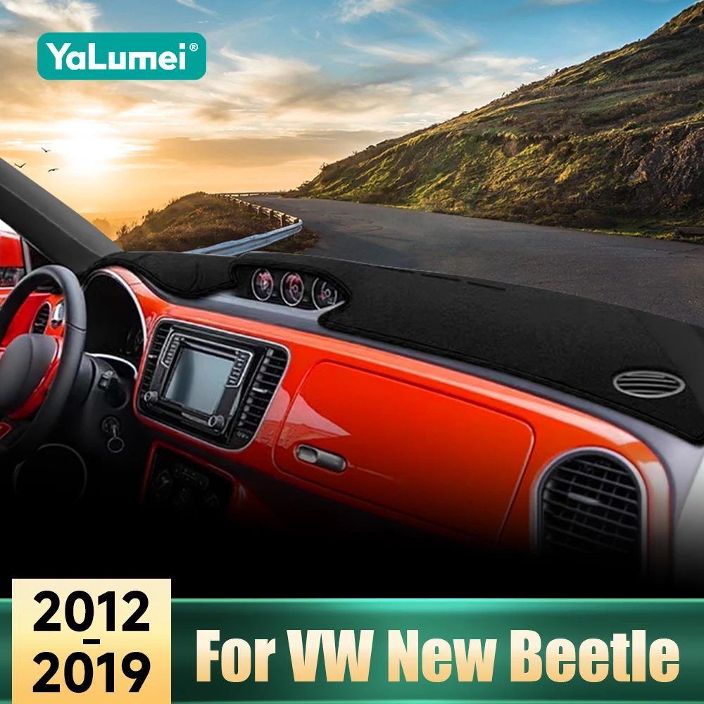 

Для Volkswagen VW New Beetle 2012 2013 2014 2015 2016 2017 2018 2019 автомобильные противоультрафиолетовые накладки на приборную панель, коврики от солнца, избегайте света, чехол