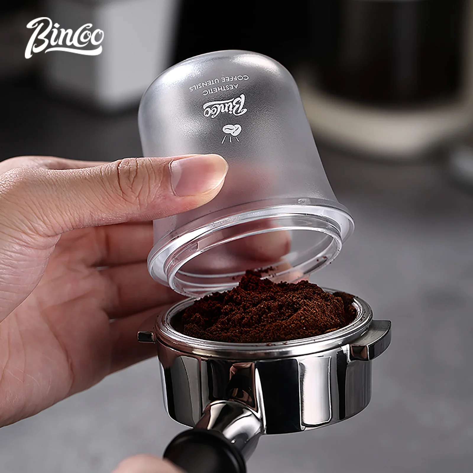 

Bincoo Coffee Powder Catcher Cup Coffee Weighing Bean Transparent Aroma Cup Inverted Powder Catcher Anti-Flying Powder Device