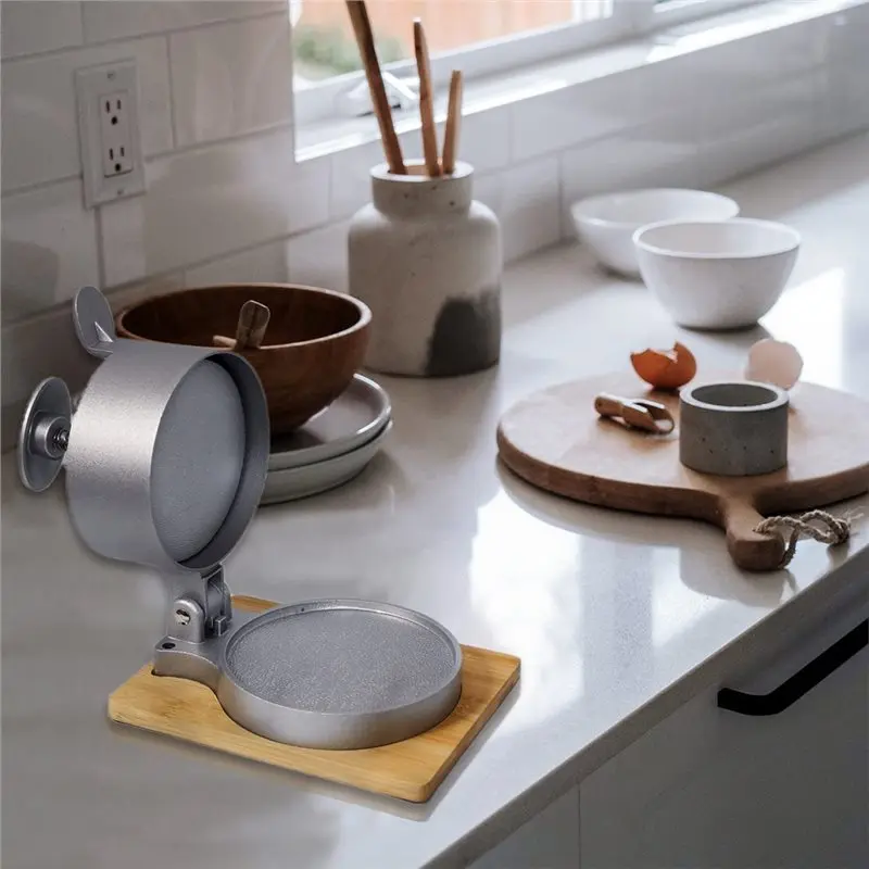 A74E-صانعة فطائر الهامبرغر، ماكينة ضغط البرجر الربيعية القابلة للتعديل، مكبس الدفع، زنبرك ضغط الهامبرغر، ماكينات ضغط باتي