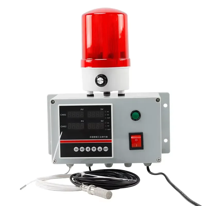 Multi-functional Temperature & Humidity Alarm with Adjustable High/Low Temperature Settings and Sound/Light Alerts