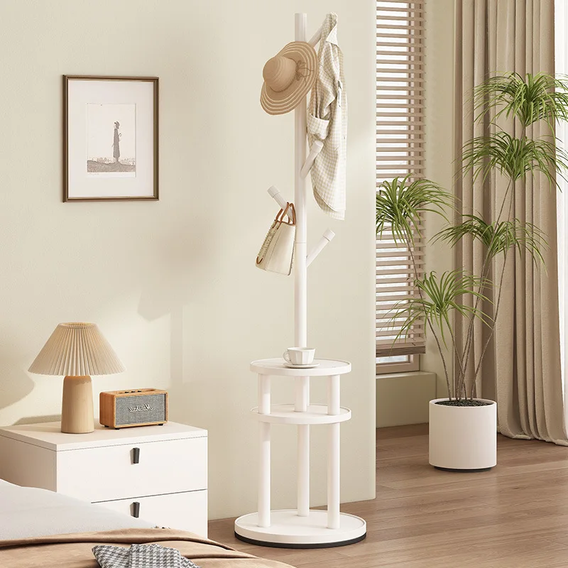 Corner coat rack Floor-to-ceiling household hanger Bedroom clothes Solid wood rotating rack