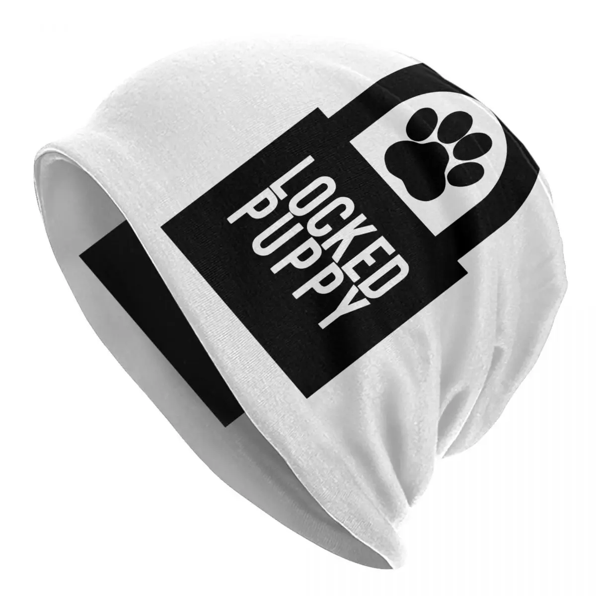 Locked Puppy BDSM Bonnet Hat Knit Hat Hip Hop Outdoor Slave Play Sexy Sub Skullies Beanies Hats Unisex Warm Dual-use Cap