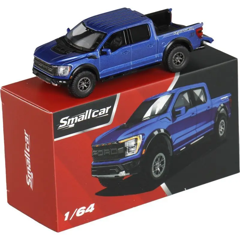 Smallcar 1:64 Raptor F-150 ممتص الصدمات الباب الخلفي قابل للفتح نموذج سيارة مصنوع من خليط معدني