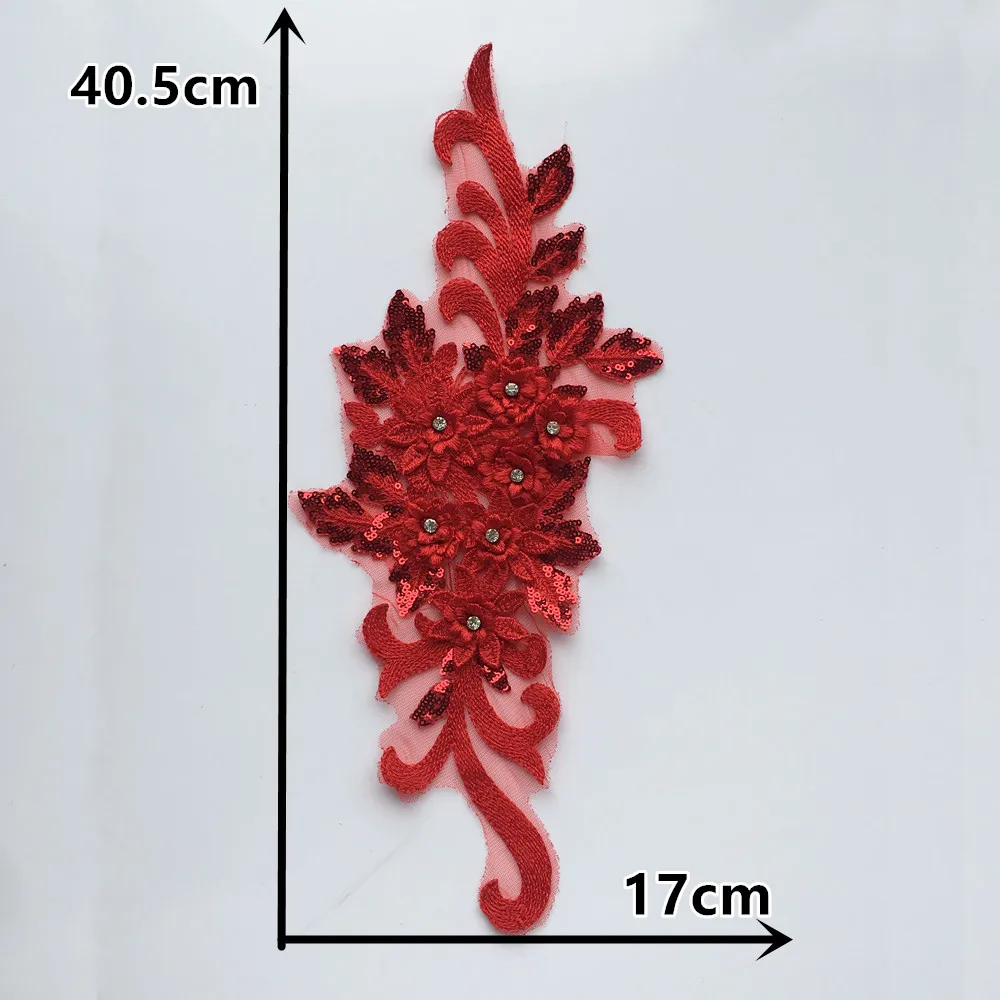 Embroidered polyester sequin nail drill single flower sewing lace DIY decorative clothing accessories lace