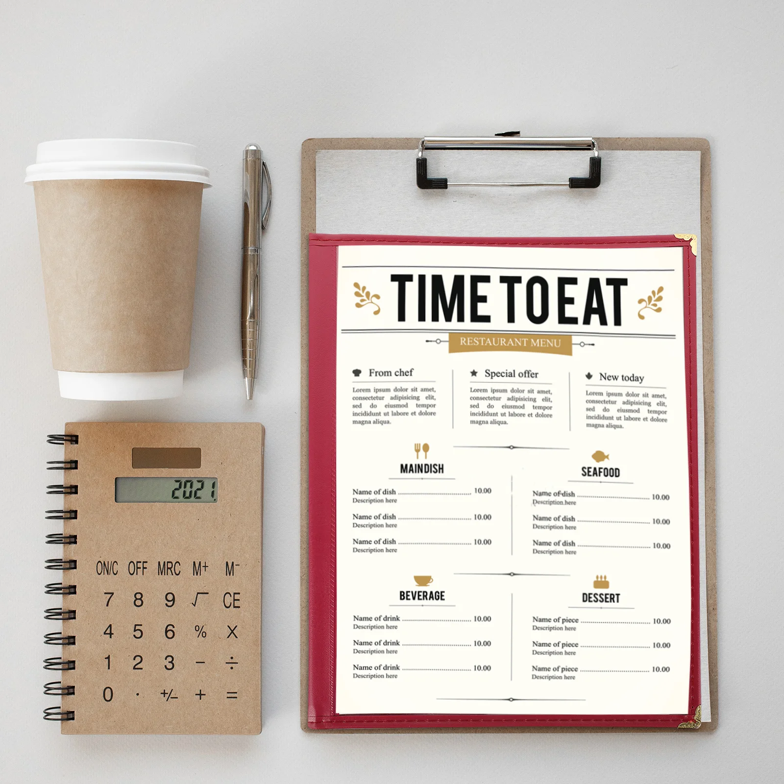 

Menu Cover For Restaurant Hotel Bar Coffee Shop Durable Pvc Waterproof Reusable Price List Paper Insert Holder Kitchen