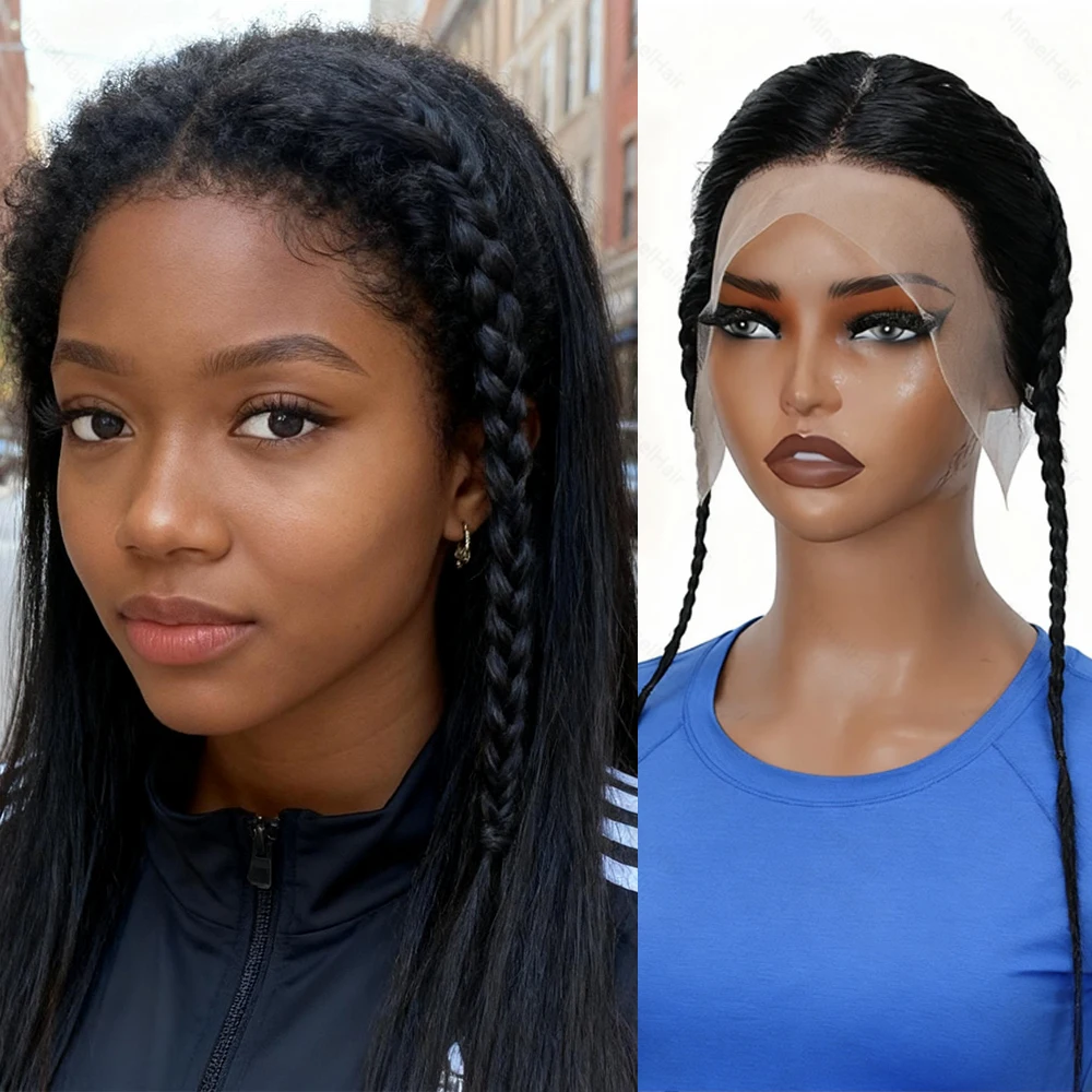 編み込みレースフロント 13x4 人毛 8-10 インチ レミーヘアピース 180% 密度 ミドルパート 着用しやすい 調節可能なストラップ付き