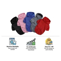 Pet Dog Hoodies Autumn and Winter Season for Large Dog Clothes Solid Color Print Pattern French Bulldog Labrador Jacket Clothing 4