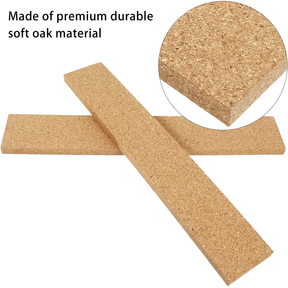 4Pcs Brown Cork Wall Strips Strip Shape Design Large Space Memo Board for Home Office Bulletin Message Photo Wall Natural