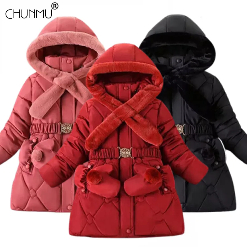 4-12 T Baby Girls Jacket Kids Boys Fashion Coats Artificial Fur Warm Hooded Winter Girls Infant Clothing Children\'s Jacket