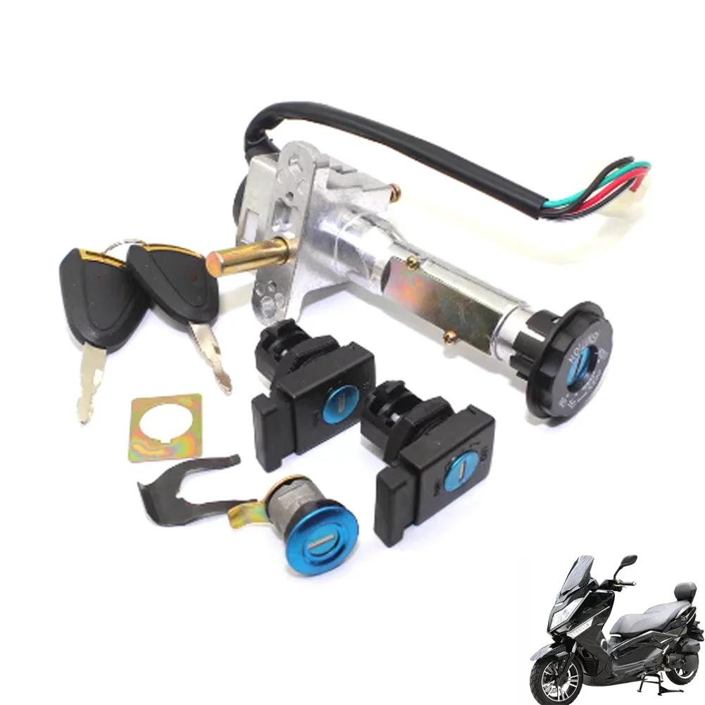 

Motorcycle Cruiser Electrical Ignition Switch Fuel Gas Cover Start Key Lock Set For Wottan Storm 125 Majiester T8 T9