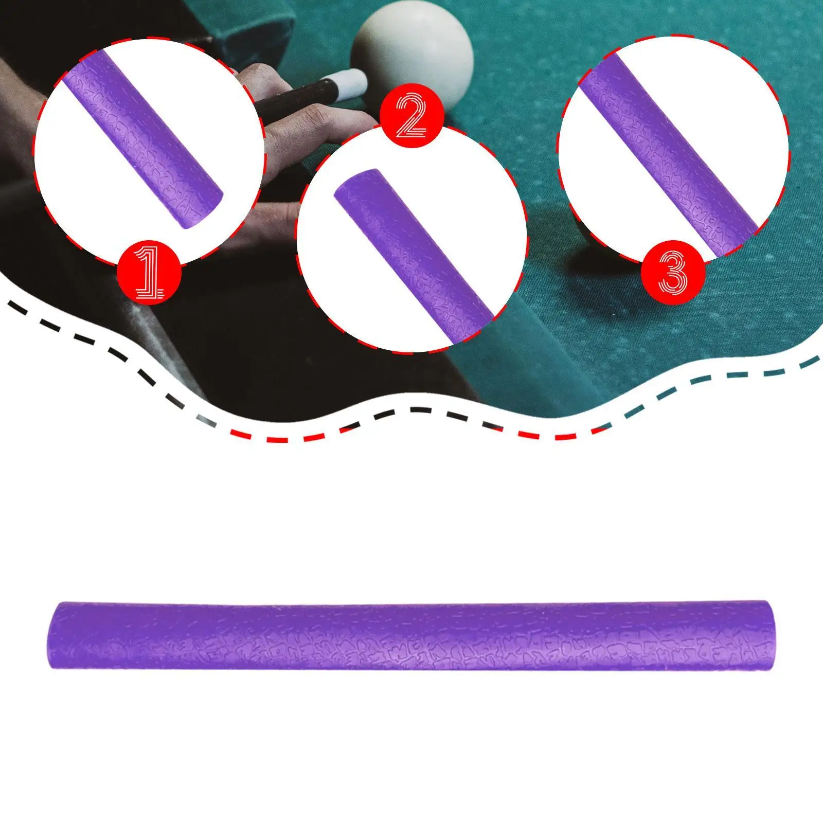 

Нескользящая резиновая ручка для бильярда, принадлежности для бильярда 30 см, рукав для бильярда, бильярдная ручка