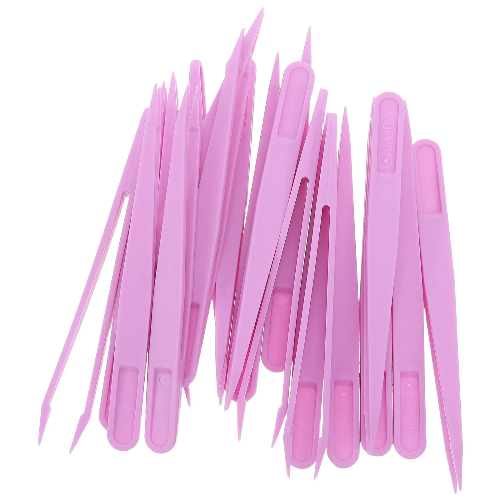 20Pcs Childrens Plastic Tweezers Set Pointed Tip Small Bead Handling Tool Art Craft School DIY Jewelry Making Toddler Preschool