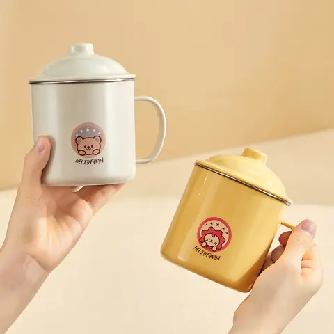 304 Stainless Steel Children Mug Durable Anti Scald Drinking Cup With Handle Detachable Double Wall Milk Coffee Cup Drinkware