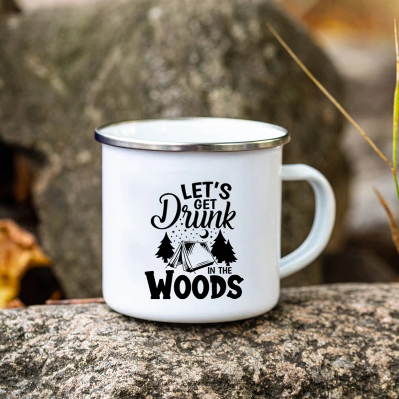 Making Memories One Campsite At A Time Camping Mug Happy Camping Campfire Enamel Mug Adventure Cups Camper Van Gift - view 5