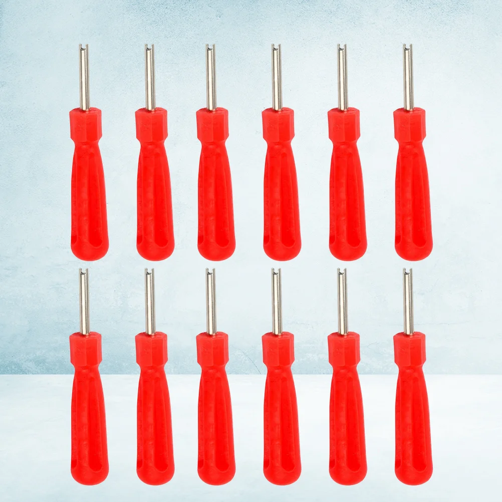 

12pcs Core Remover Tool Plastic Handle For Bike Tire Repair Single Head Repairing Tool For Motorcycle Electrocar