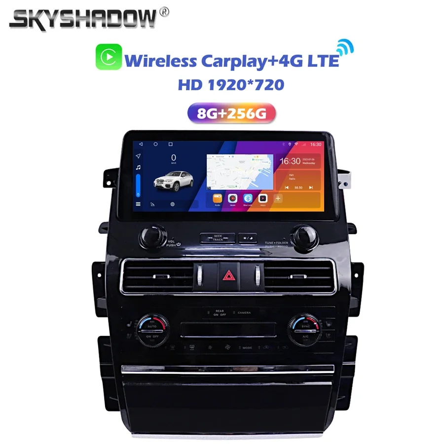 

Carplay Auto Android 14.0 8+256G QLED Car DVD Player Radio GPS WIFI For Nissan Armada Patrol Royale SL Y62 QX80 QX56 2010 - 2022