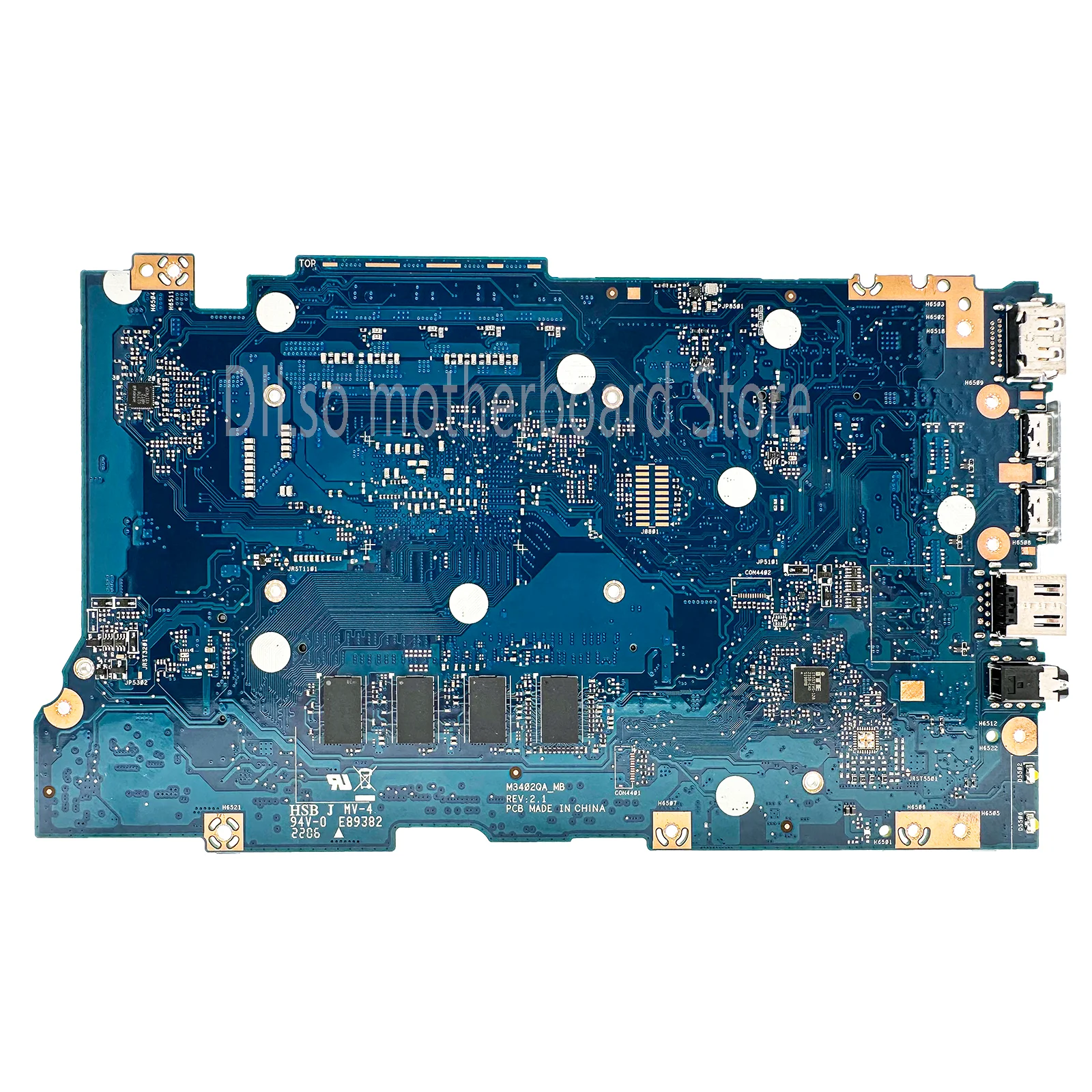 KEFU M3402QA Mainboard UNTUK ASUS M5602QA M3402Q M5602Q Motherboard Laptop R5-5600H R7-5800H 4GB-RAM 100 Tes Pengiriman