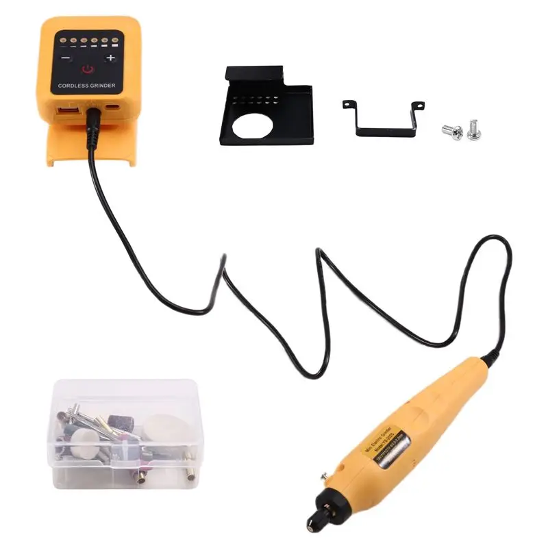 A84X-80W Electric Grinder Kit, Rechargeable DIY Tool, 18000Rpm No-Load Speed, For 18V-21V Battery